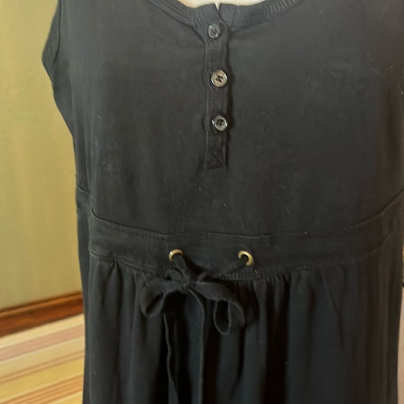 Eddie Bauer Black Maxi Empire Waist Sleeveless Knit Sz S - Picture 3 of 12